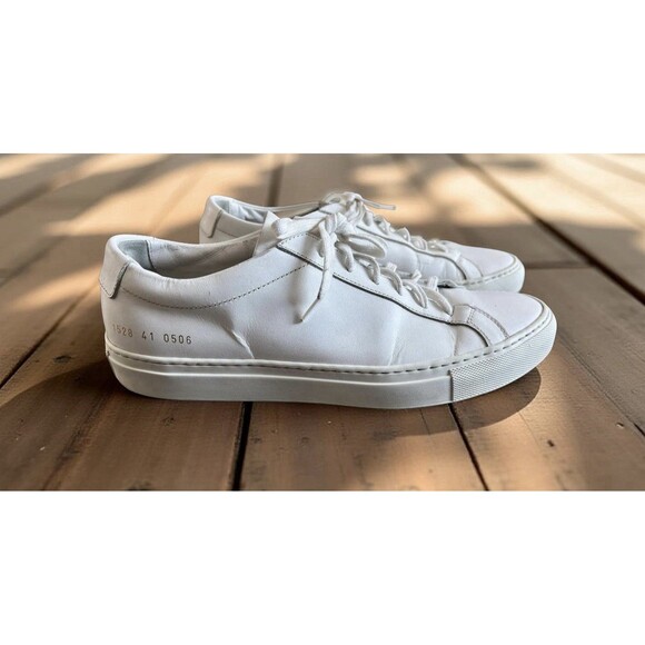 Common Projects Original Achilles Leather White Italian Sneaker Shoe Size 40 (7) - Picture 1 of 8